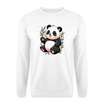 Panda - Unisex Pullover - Weiß - Vorne