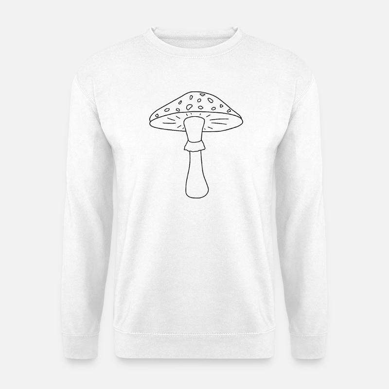 Fliegenpilz schwarzweiß - Unisex Pullover - Weiß
