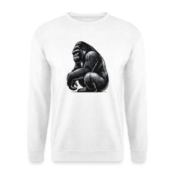 Gorilla - Unisex Pullover - Weiß - Vorne