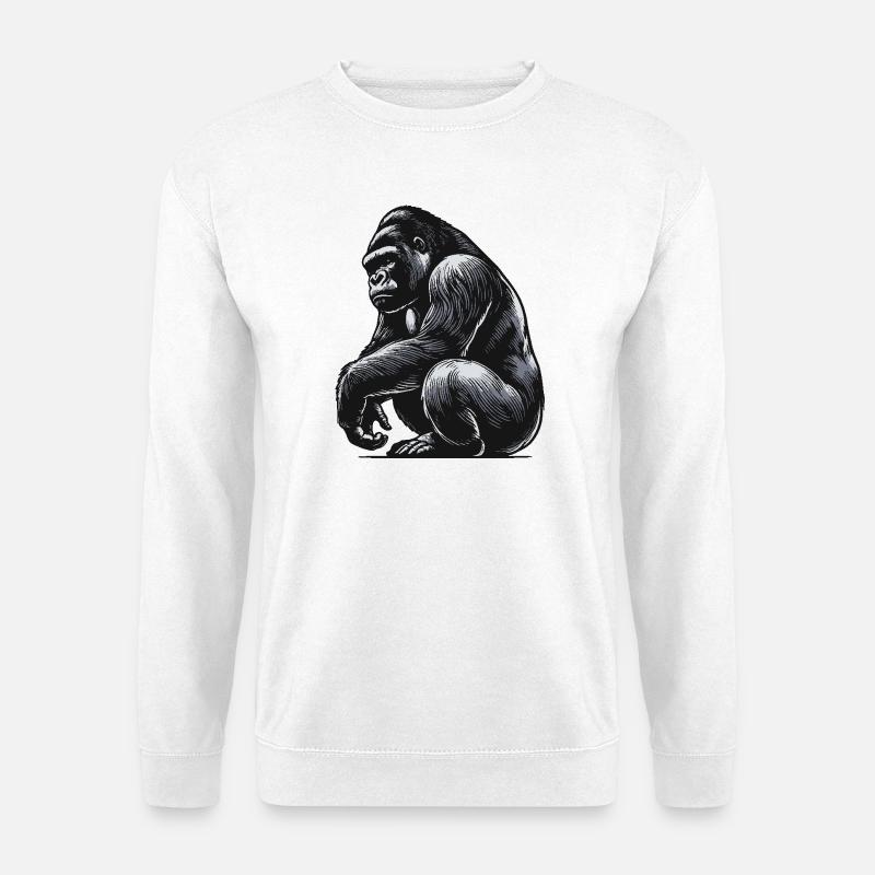 Gorilla - Unisex Pullover - Weiß