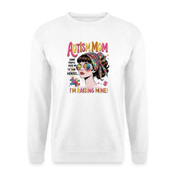 MÈRE AUTISTE - Sweat-shirt Unisexe - blanc - Devant