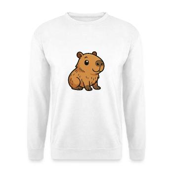 Süßes Cartoon Capybara, süß und chillig - Unisex Pullover - Weiß - Vorne