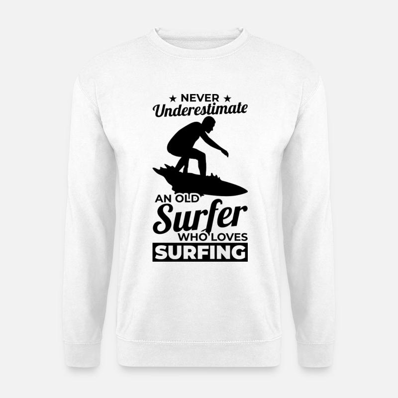 Surfer Opa - Unisex Pullover - Weiß