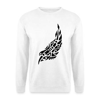 Plume noire de l'oiseau - Sweat-shirt Unisexe - blanc - Devant