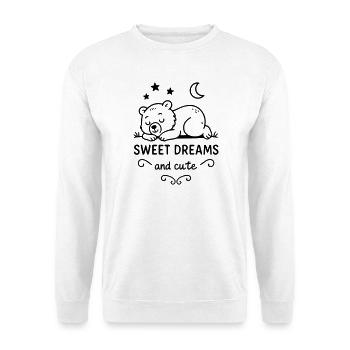 Rêves doux - Sweat-shirt Unisexe - blanc - Devant