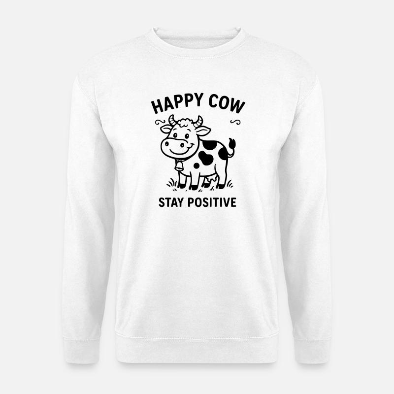 happycow - Unisex Pullover - Weiß