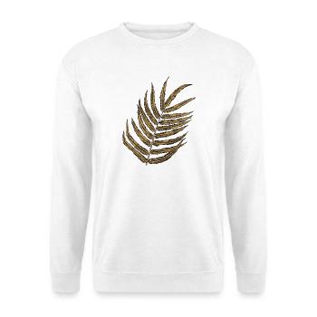 Elegant Golden Plant Illustration - Unisex Sweatshirt - white - Front