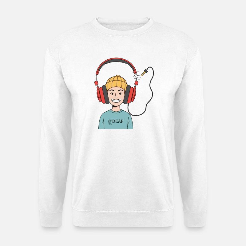 Deaf & Happy - Unisex Pullover - Weiß