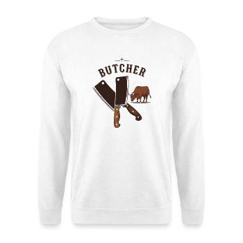 Metzger-Meister - Unisex Pullover - Weiß - Vorne