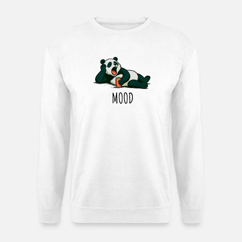 Panda décontracté avec design de boisson - Sweat-shirt Unisexe - blanc