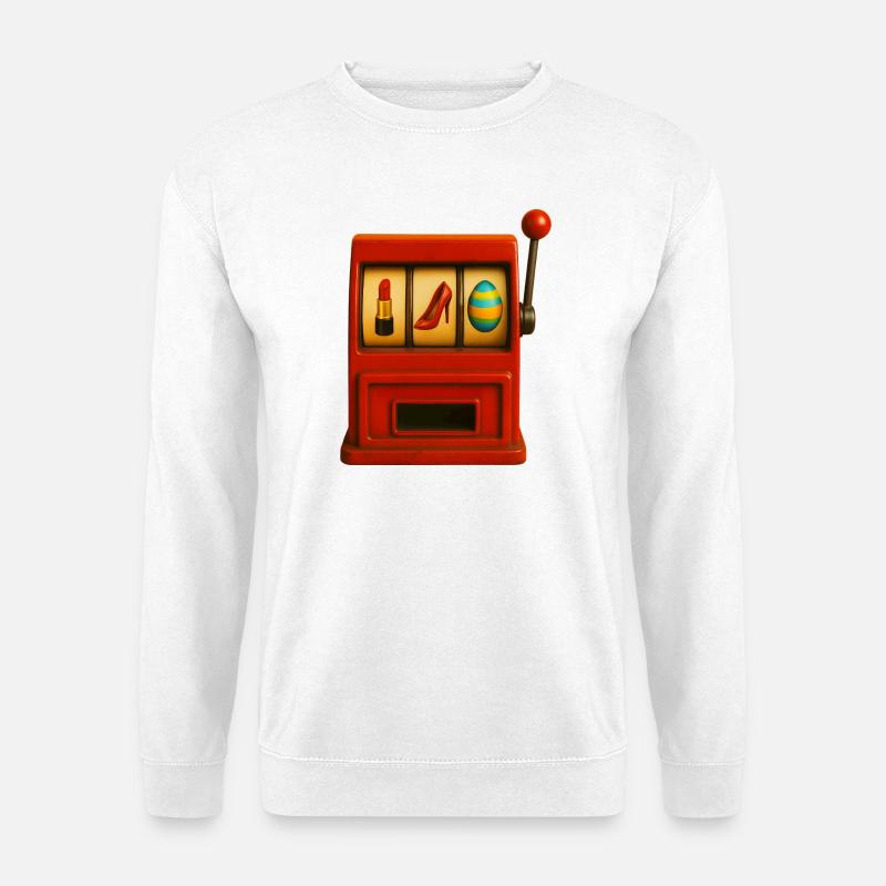 One-armed bandit with accessories - Unisex Sweatshirt - white