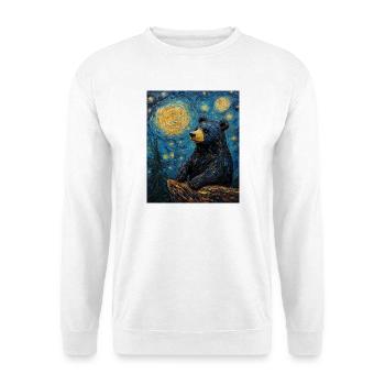 Bear Bears Van Gogh Style Starry Night - Unisex Sweatshirt - white - Front