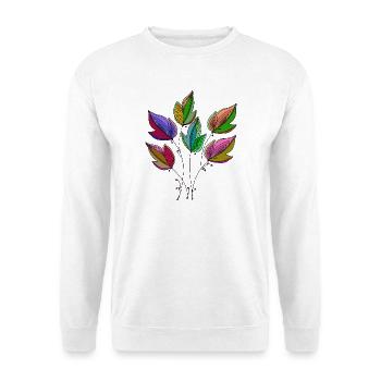 leaves - Unisex Sweatshirt - white - Front