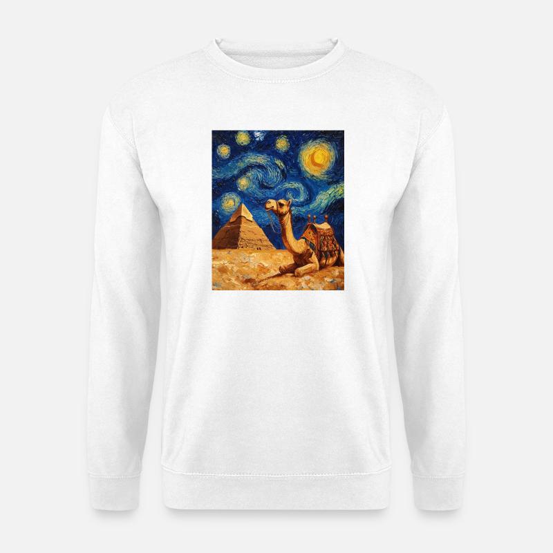 Camel Van Gogh Style Starry - Unisex Sweatshirt - white