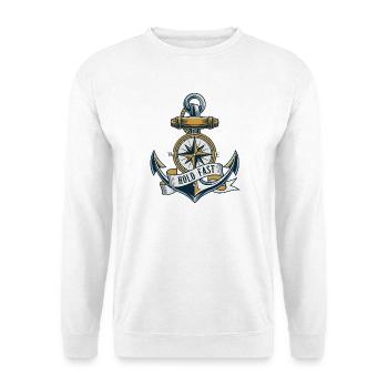 Anchor Hold Fast Maritime Vintage Motif - Unisex Sweatshirt - white - Front