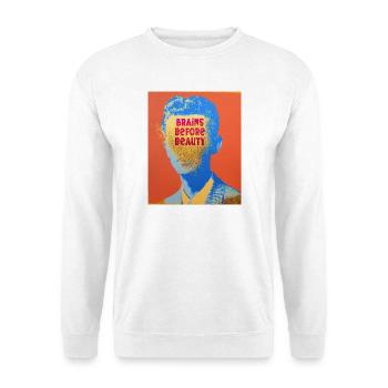 Thought person with a message - Unisex Sweatshirt - white - Front