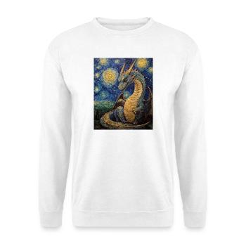Drache Drachen Dragon Van Gogh Style Starry Night - Unisex Sweatshirt - white - Front