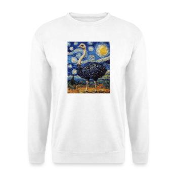 Bouquet Nuit étoilée style Van Gogh - Sweat-shirt Unisexe - blanc - Devant
