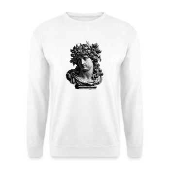 Buste antique de Bacchus – Gravure classique  - Sweat-shirt Unisexe - blanc - Devant