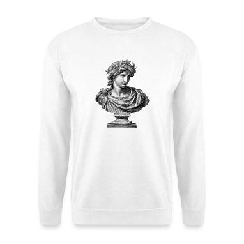 Antike Apollo Büste - Klassische Gravur - Unisex Pullover - Weiß - Vorne