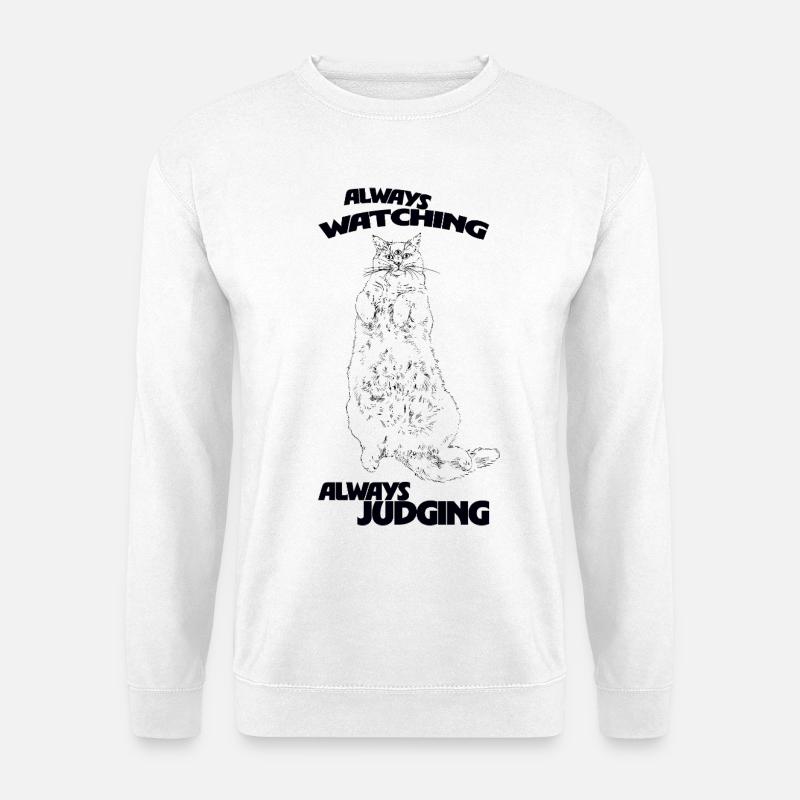 IMMER BEOBACHTEND, IMMER URTEILEND - Unisex Pullover - Weiß
