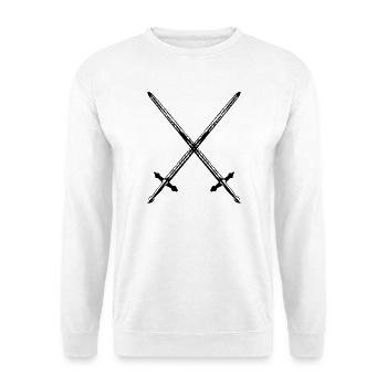 Épées de chevalier - Sweat-shirt Unisexe - blanc - Devant