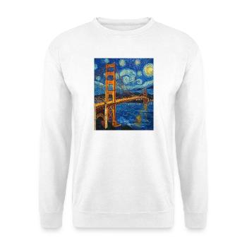 San Francisco Golden Gate Bridge Van Gogh Style - Unisex Sweatshirt - white - Front