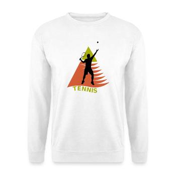 Tennis Player on Green Orange Triangle - Unisex Sweatshirt - white - Front
