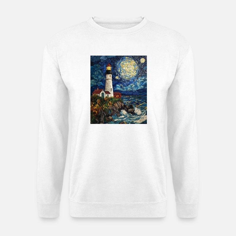 Leuchtturm Meer Ostsee Nordsee Norden Strand  - Unisex Pullover - Weiß