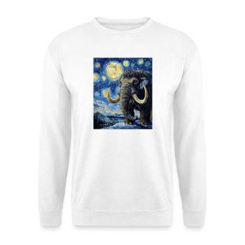 Mammouth Van Gogh Nuit étoilée - Sweat-shirt Unisexe - blanc - Devant