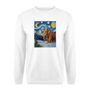 Mammouth Van Gogh Nuit étoilée - Sweat-shirt Unisexe - blanc - Devant