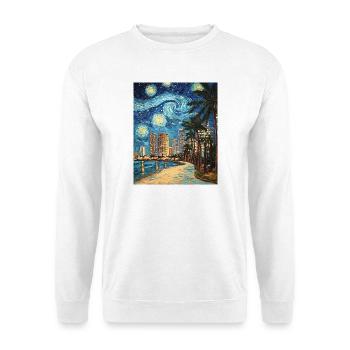Miami Beach Florida Van Gogh Starry Night - Unisex Sweatshirt - white - Front