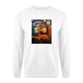 Orangutan Orang-Utan Van Gogh Style Starry Night - Unisex Sweatshirt - white - Front