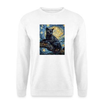 Panther Van Gogh Style Starry Night - Unisex Sweatshirt - white - Front
