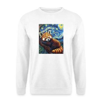 Red Panda Bear Van Gogh Style Starry Night - Unisex Sweatshirt - white - Front