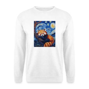Red Panda Bear Van Gogh Style Starry Night - Unisex Sweatshirt - white - Front