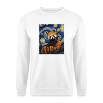 Red Panda Bear Van Gogh Style Starry Night - Unisex Sweatshirt - white - Front