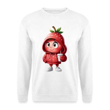 Strawberry Hoodie Hero - Unisex Sweatshirt - white - Front
