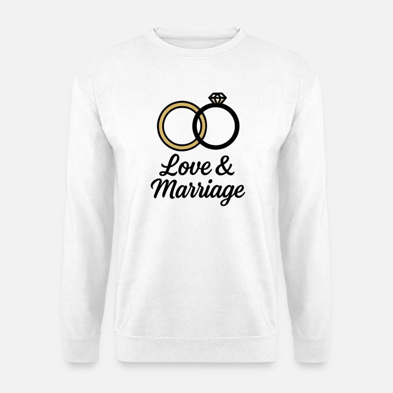 Liebe & Ehe Trauringe - Liebe & Ehe - Unisex Pullover - Weiß
