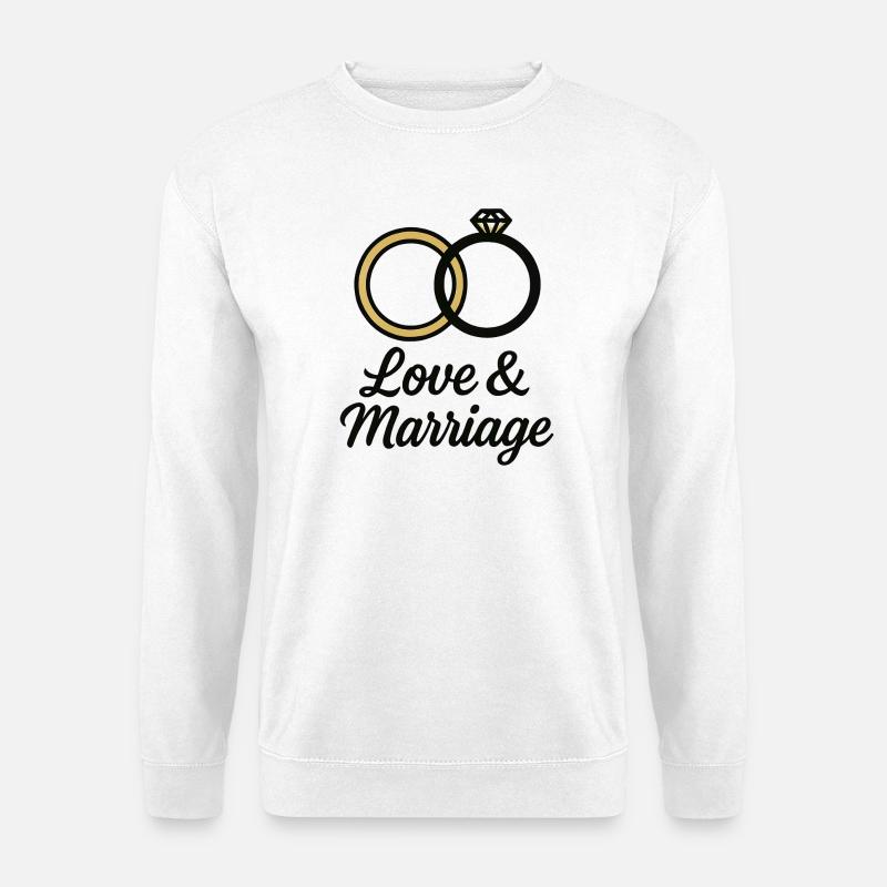 Liebe & Ehe Trauringe - Liebe & Ehe - Unisex Pullover - Weiß