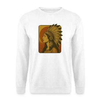 Vintage Native American Feather Headdress - Unisex Sweatshirt - white - Front