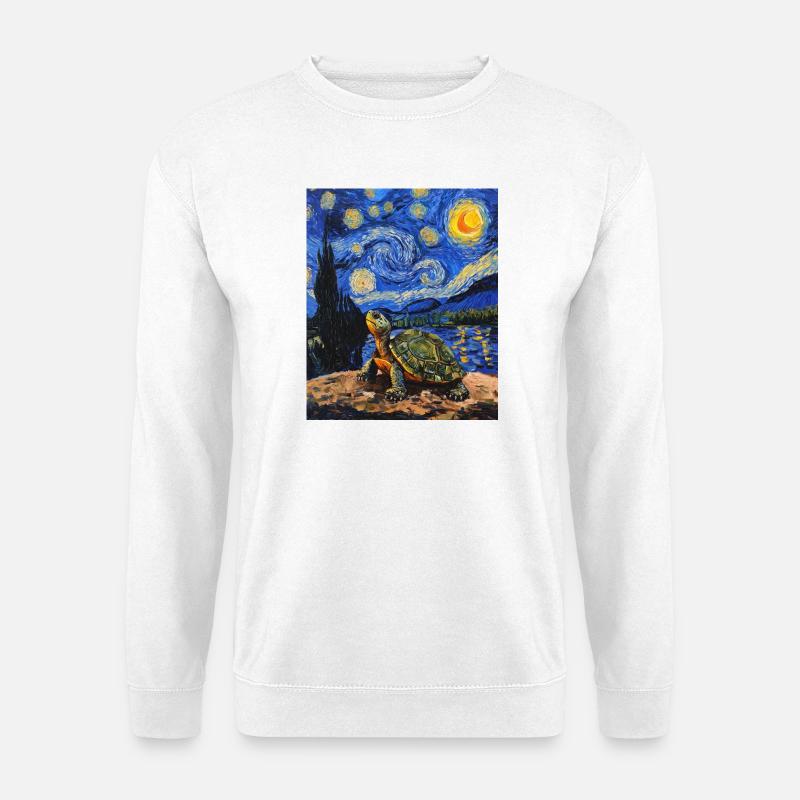 Turtle Van Gogh Style - Unisex Sweatshirt - white