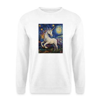 Einhorn Einhörner Licorne Style Van Gogh - Sweat-shirt Unisexe - blanc - Devant