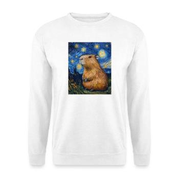 Capybara Van Gogh Style Nuit étoilée - Sweat-shirt Unisexe - blanc - Devant