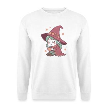 Hexe Cozy mit Pastelltee - Unisex Pullover - Weiß - Vorne