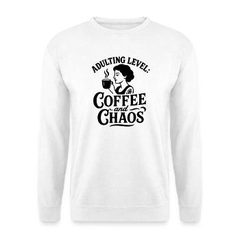 Café drôle dire chaos drôles dictons travailler - Sweat-shirt Unisexe - blanc - Devant