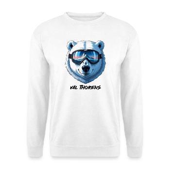 Cadeau Val Thorens Souvenir Ski 3 Vallées - Sweat-shirt Unisexe - blanc - Devant