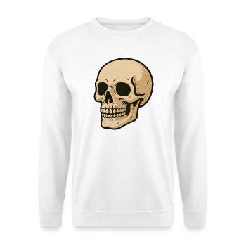 Sepia Schädel Illustration - Unisex Pullover - Weiß - Vorne