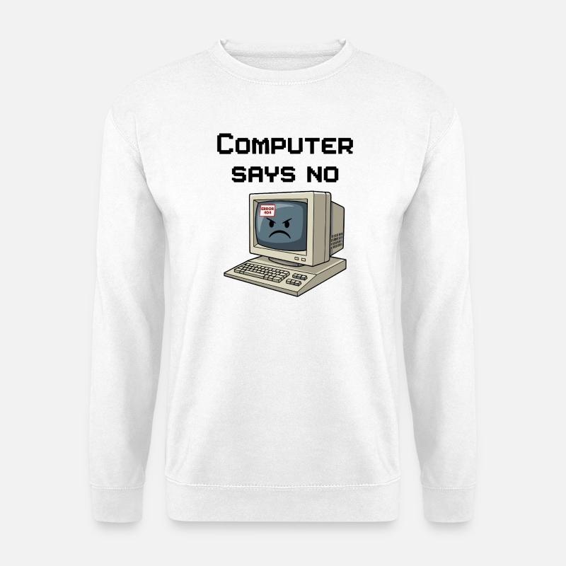 Retro Computer 404 Fehler - Unisex Pullover - Weiß