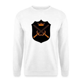 Kreuzschwerter Kronen Emblem - Unisex Pullover - Weiß - Vorne